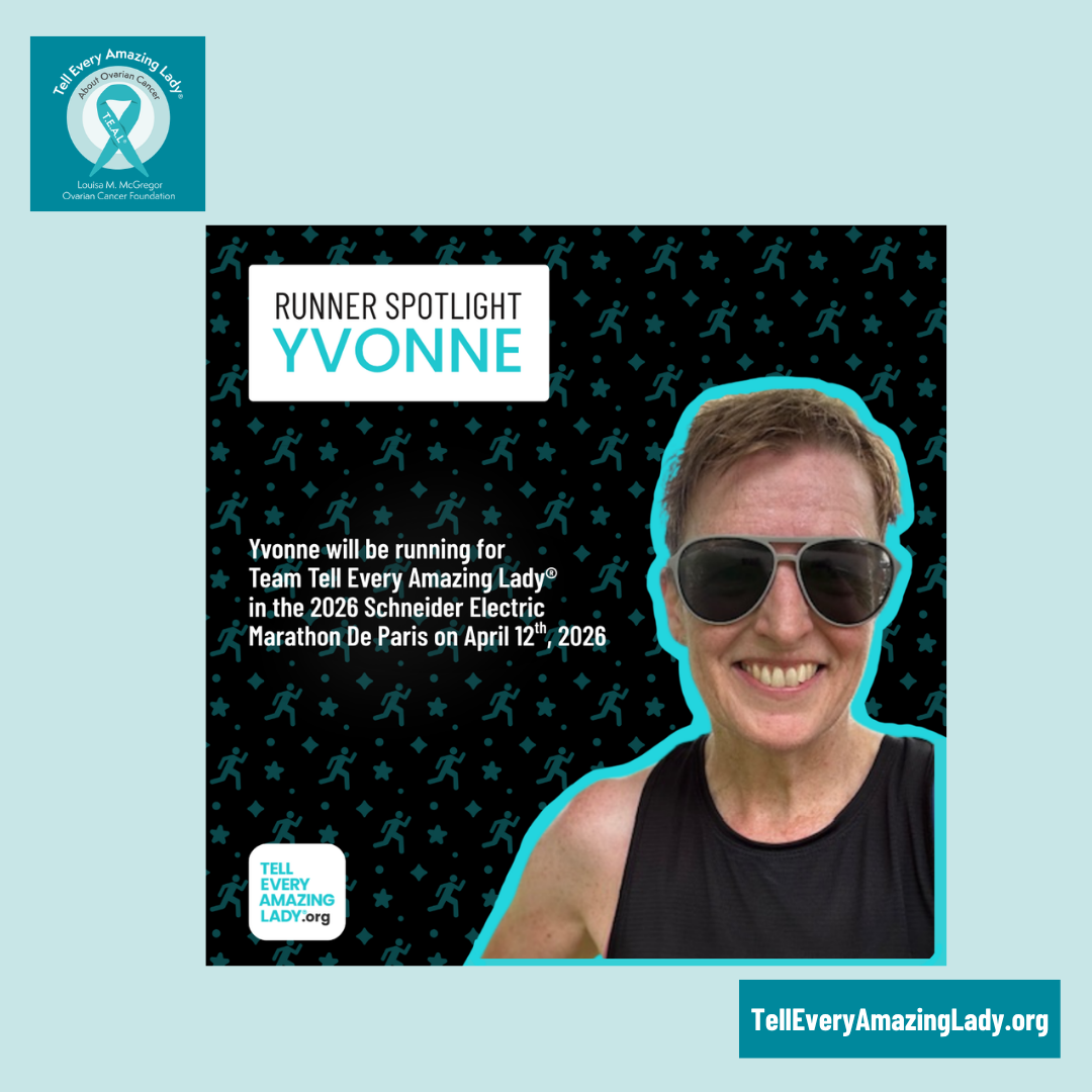 Yvonne in the Paris Marathon with Team Tell Every Amazing Lady