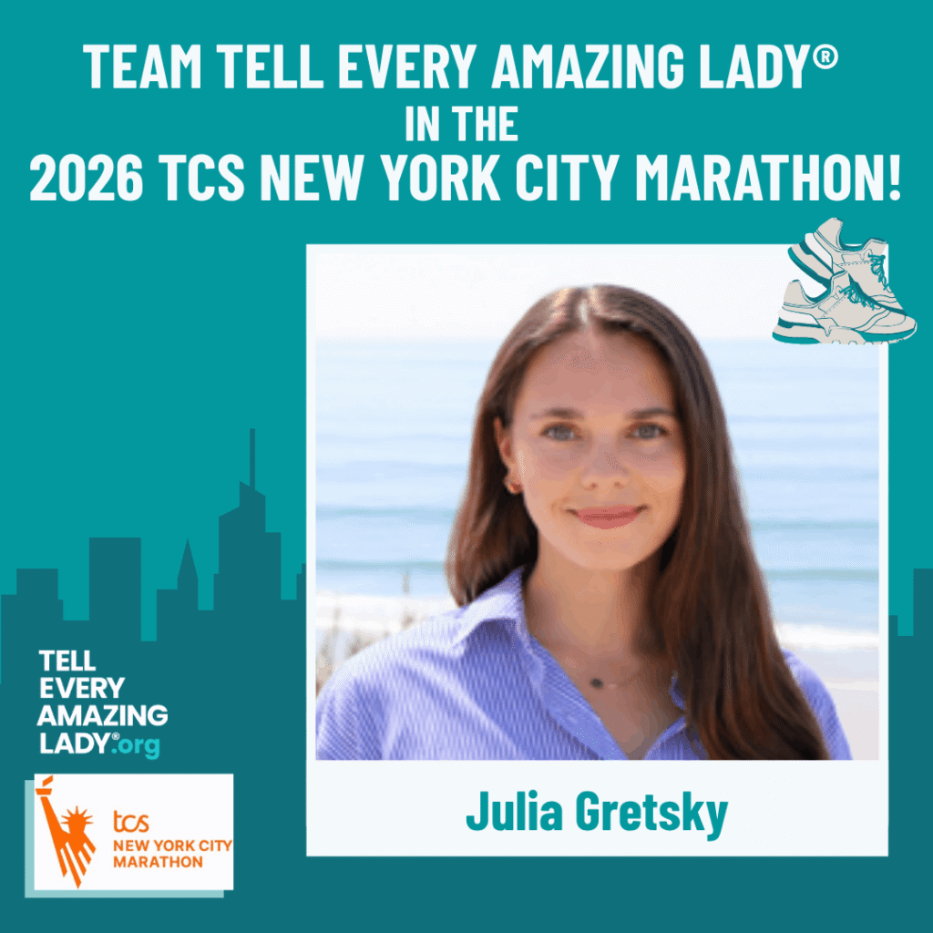 Meet julia running for team tell every amazing lady® at the 2026 TCS New York City marathon