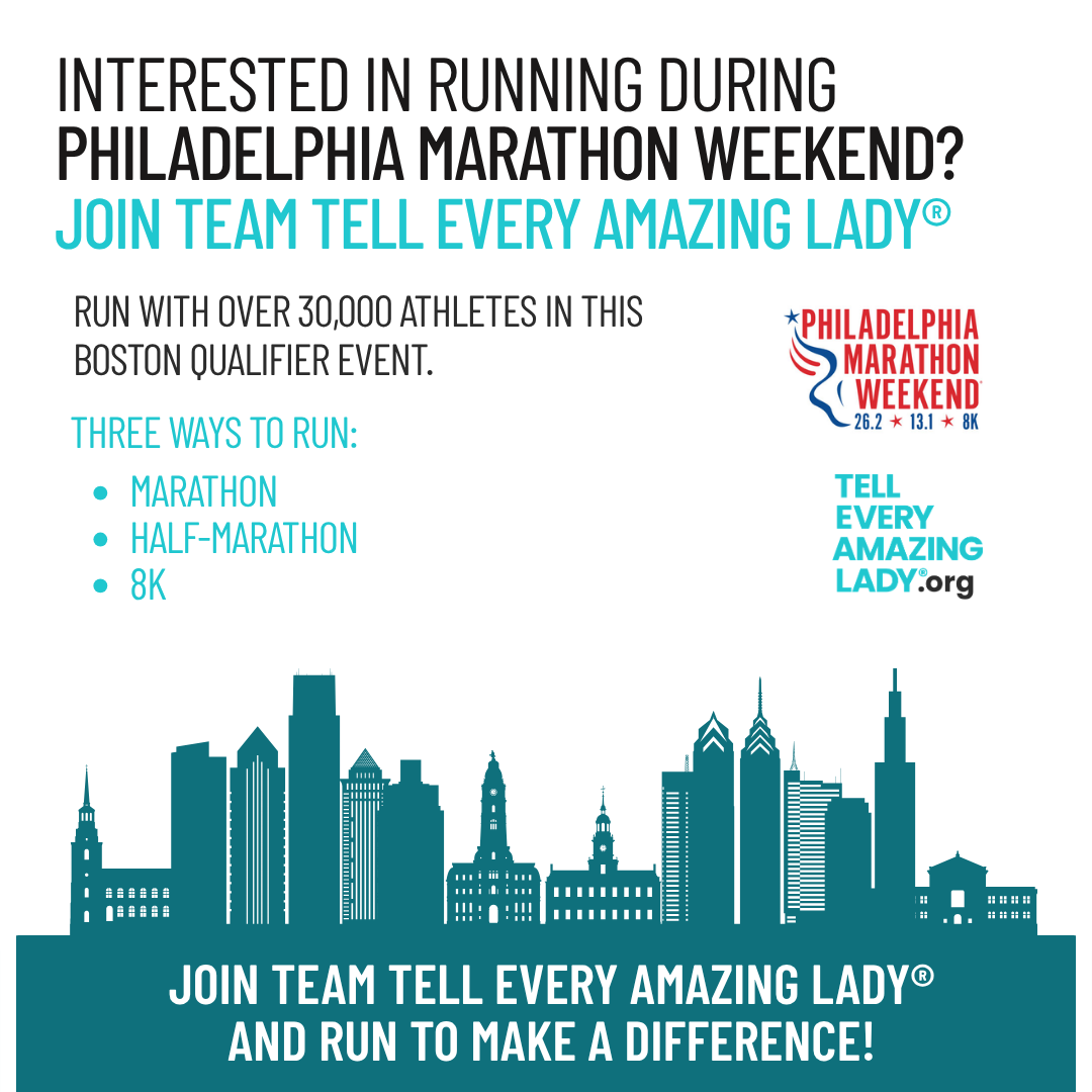 team tell every amazing lady in philly marathon