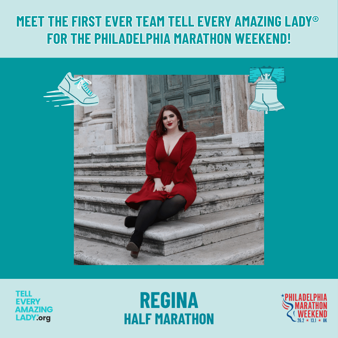 philly half for ovarian cancer runner, Regina