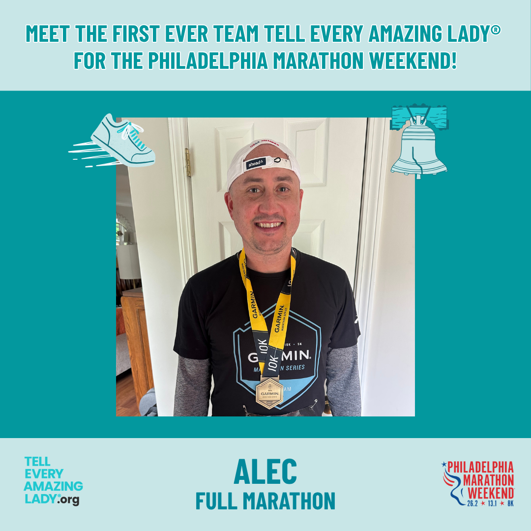 philly marathon for ovarian cancer runner, Alec