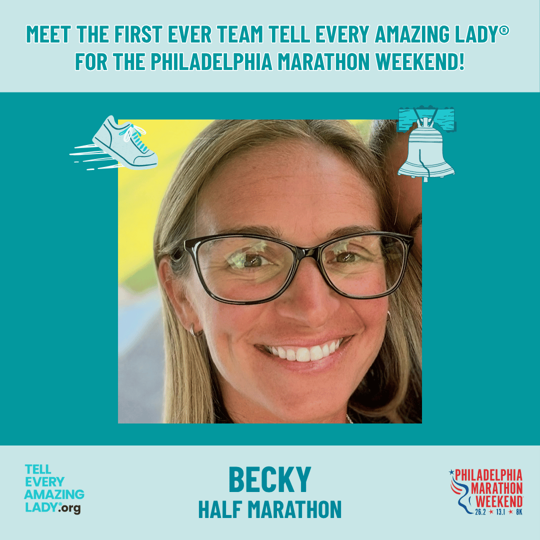 philly half for ovarian cancer runner, Becky