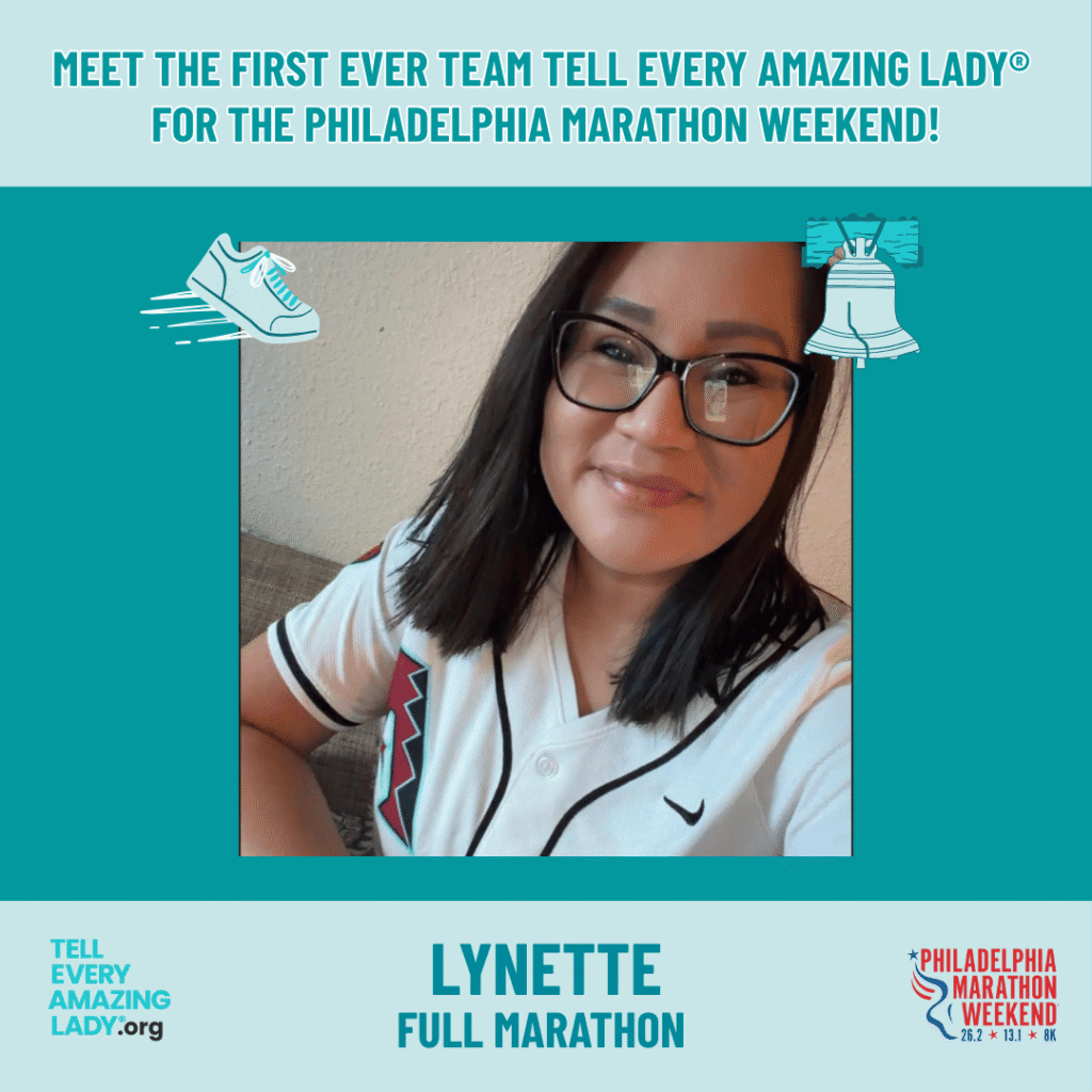 philly marathon for ovarian cancer runner, Lynette